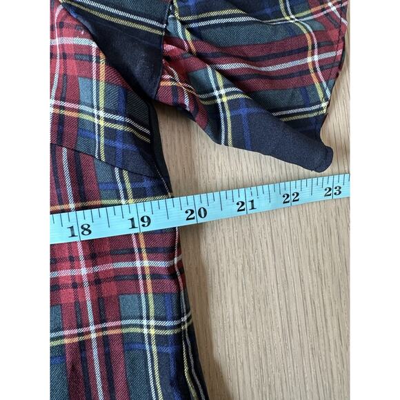 J.Crew Drapey Holiday Plaid Ruffle-Sleeve Top Size Medium 2170 - Picture 5 of 7